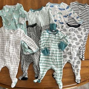 0-3 month Zip Up Sleep N’Play- Target Cloud Island Sleeper Lot of 8